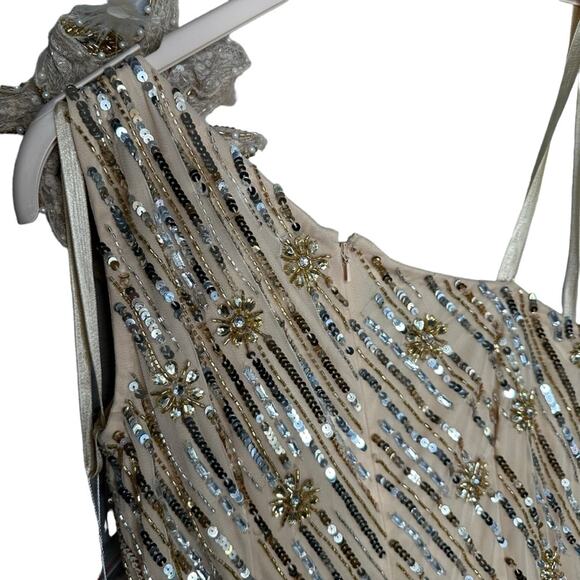 Mac Duggal 93739 Embellished Floral One Shoulder Gown - Picture 9 of 13